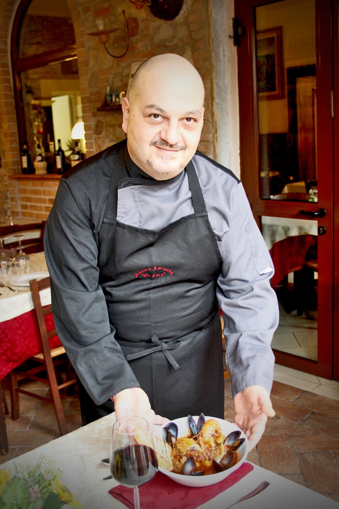 Piatto della cucina di mare dell'Antica Locanda da Luca